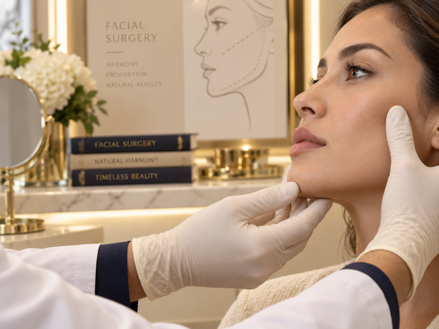 Evaluación médica de proporciones faciales